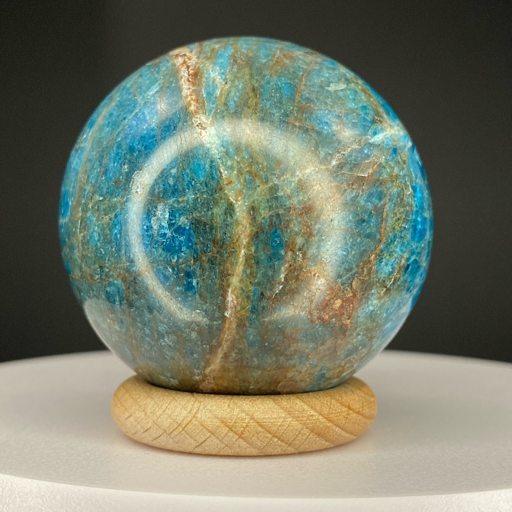 16. Blue Apatite Sphere